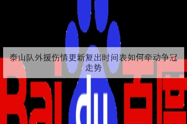 泰山队外援伤情更新复出时间表如何牵动争冠走势